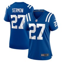 Women's Indianapolis Colts Trey Sermon Royal Team Game Jersey