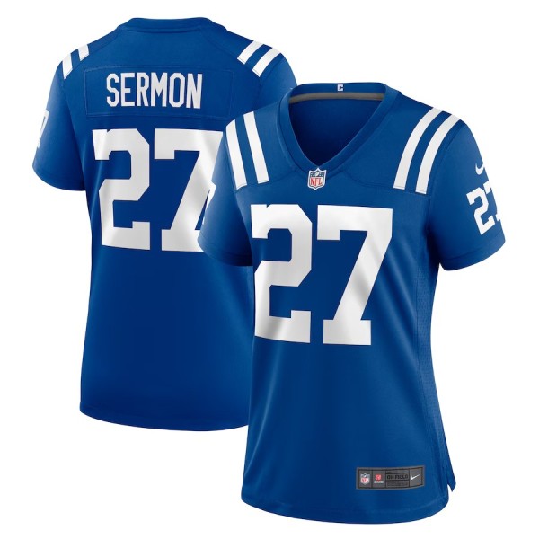 Women's Indianapolis Colts Trey Sermon Royal Team Game Jersey