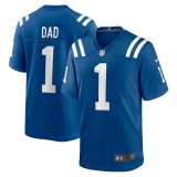 Men's Indianapolis Colts Number 1 Dad Royal Game Jersey