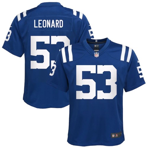 Youth Indianapolis Colts Shaquille Leonard Royal Game Jersey