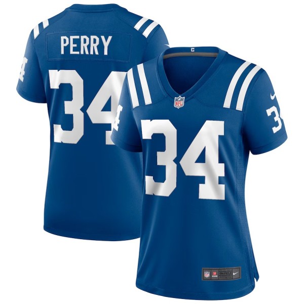 Women's Indianapolis Colts Joe Perry Royal Game Retired Player Jersey