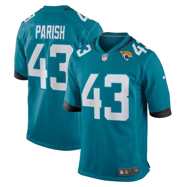 Men's Jacksonville Jaguars Derek Parish Teal Game Jersey