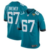 Men's Jacksonville Jaguars Chandler Brewer Teal Game Jersey