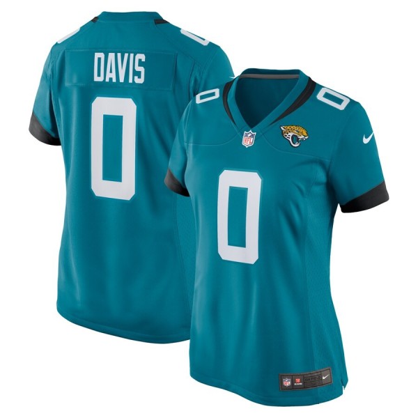 Women's Jacksonville Jaguars Gabe Davis Teal Team Game Player Jersey