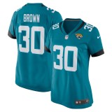 Women's Jacksonville Jaguars Montaric Brown Teal Game Player Jersey
