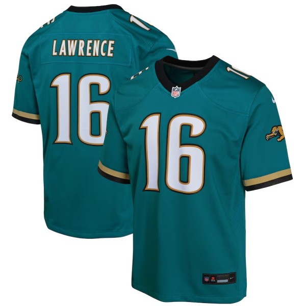 Youth Jacksonville Jaguars Trevor Lawrence Teal Prowler Throwback Player Game Jersey