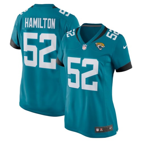 Women's Jacksonville Jaguars DaVon Hamilton Teal Game Jersey