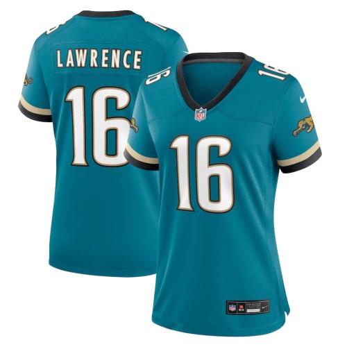 Women's Jacksonville Jaguars Trevor Lawrence Teal Prowler Throwback Game Jersey