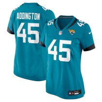 Women's Jacksonville Jaguars Tucker Addington Teal Team Game Jersey