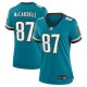 Women's Jacksonville Jaguars Keenan McCardell Teal Prowler Throwback Retired Player Game Jersey