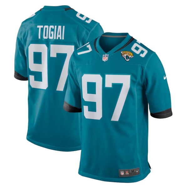 Men's Jacksonville Jaguars Tommy Togiai Teal Team Game Jersey