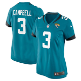 Women's Jacksonville Jaguars Tyson Campbell Teal Game Jersey