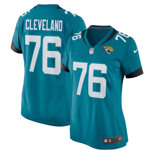 Women's Jacksonville Jaguars Ezra Cleveland Teal Game Jersey
