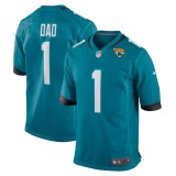 Men's Jacksonville Jaguars Number 1 Dad Teal Game Jersey