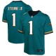 Youth Jacksonville Jaguars Travis Etienne Teal Prowler Throwback Player Game Jersey