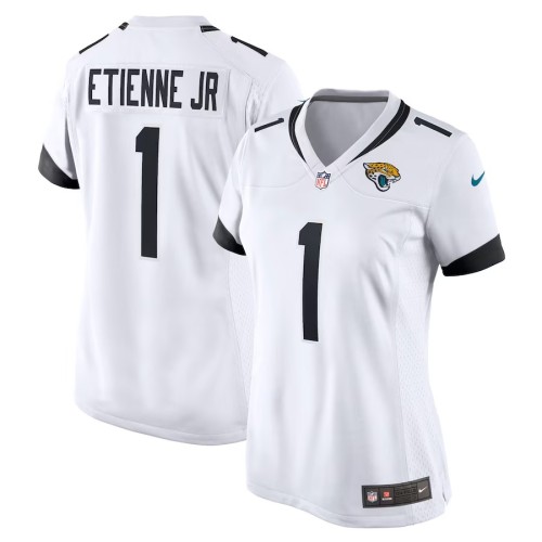 Women's Jacksonville Jaguars Travis Jr. Etienne White Game Player Jersey