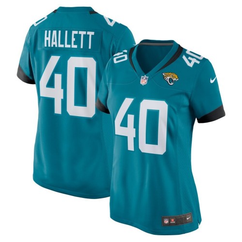 Women's Jacksonville Jaguars Erick Hallett Teal Game Jersey
