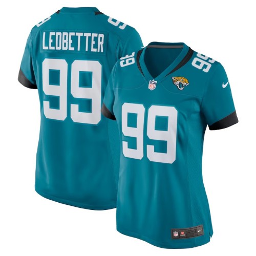 Women's Jacksonville Jaguars Jeremiah Ledbetter Teal Home Game Player Jersey