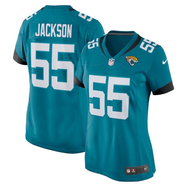 Women's Jacksonville Jaguars Dequan Jackson Teal Game Jersey