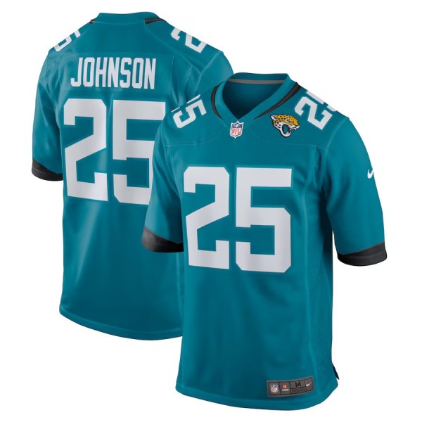 Men's Jacksonville Jaguars D'Ernest Johnson Teal Team Game Jersey