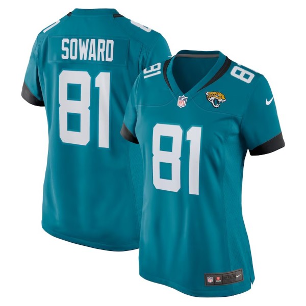 Women's Jacksonville Jaguars R. Jay Soward Teal Retired Player Team Game Jersey