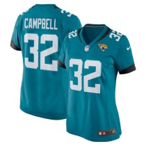 Women's Jacksonville Jaguars Tyson Campbell Teal Game Jersey