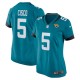 Women's Jacksonville Jaguars Andre Cisco Teal Game Player Jersey