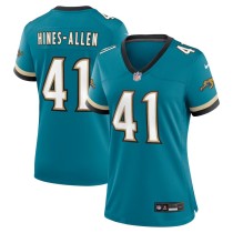 Women's Jacksonville Jaguars Josh Hines-Allen Teal Prowler Throwback Game Jersey