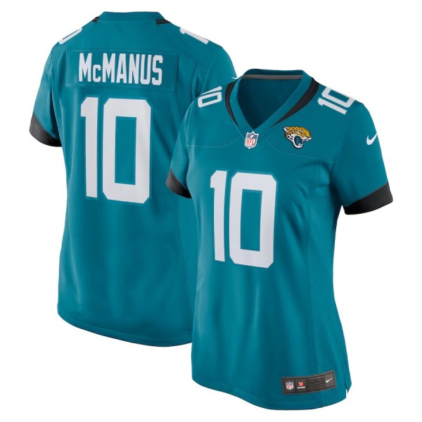Women's Jacksonville Jaguars Brandon McManus Teal Team Game Jersey