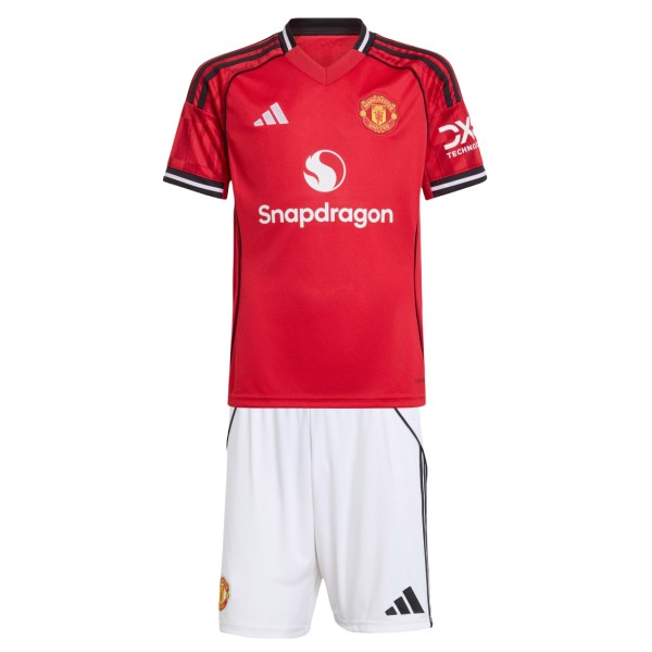 Kids MUFC 25/26 Home Jersey and Short Kit