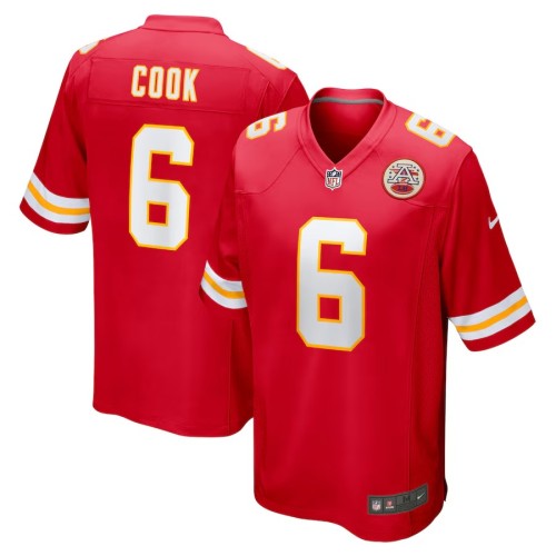 Men's Kansas City Chiefs Bryan Cook Red Game Player Jersey