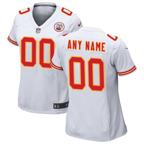 Women's White Kansas City Chiefs Custom Game Jersey