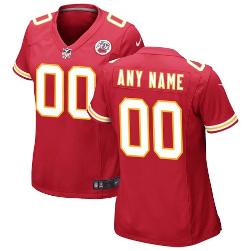 Women's Red Kansas City Chiefs Custom Game Jersey