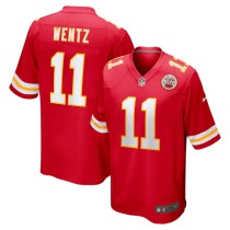 Men's Kansas City Chiefs Carson Wentz Red Game Jersey