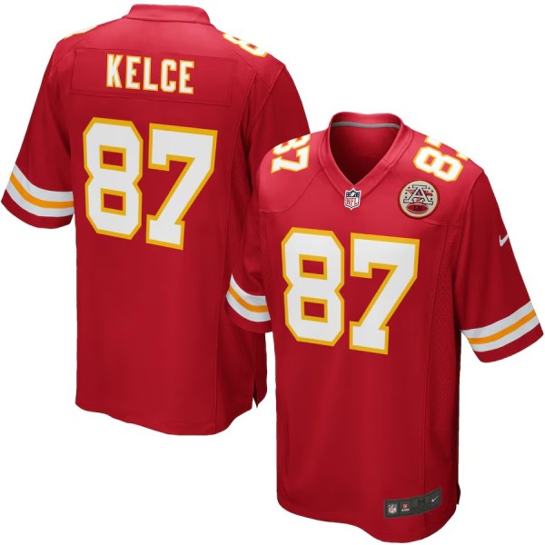 Youth Kansas City Chiefs Travis Kelce Red Game Jersey