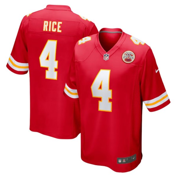 Men's Kansas City Chiefs Rashee Rice Red Game Jersey