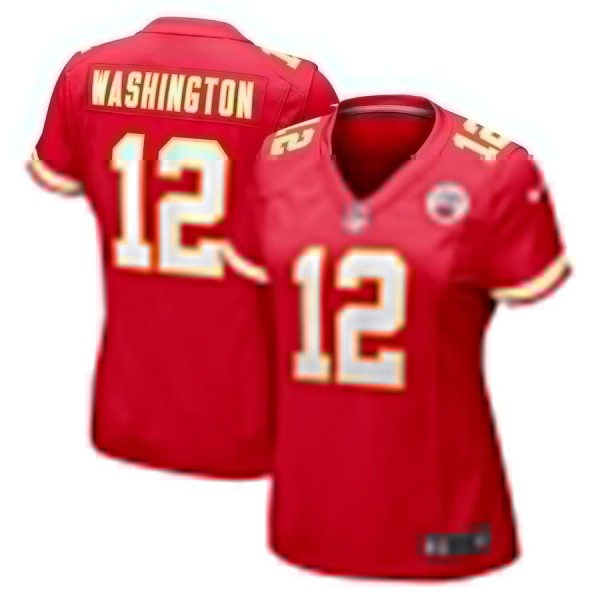 Women's Kansas City Chiefs Montrell Washington Red Team Game Jersey