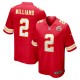 Men's Kansas City Chiefs Joshua Williams Red Game Jersey