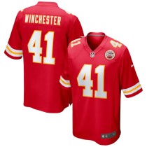 Men's Kansas City Chiefs James Winchester Red Game Jersey