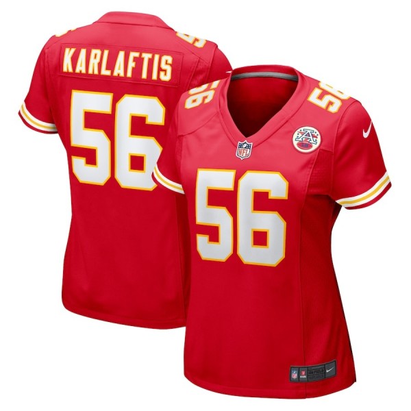 Women's Kansas City Chiefs George Karlaftis Red Game Player Jersey