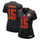 Women's Kansas City Chiefs Patrick Mahomes Carbon Black Super Bowl LIX Fashion Game Jersey