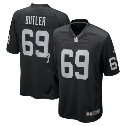 Men's Las Vegas Raiders Adam Butler Black Team Game Jersey
