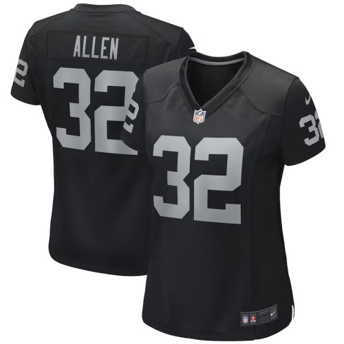 Women's Las Vegas Raiders Marcus Allen Black Game Retired Player Jersey
