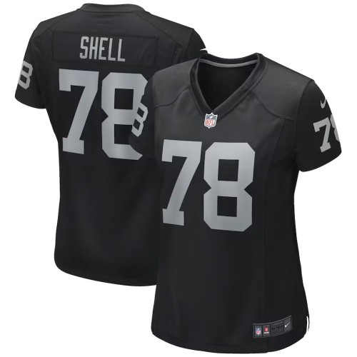 Women's Las Vegas Raiders Art Shell Black Game Retired Player Jersey