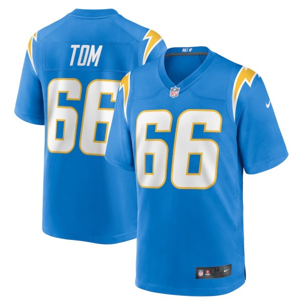 Men's Los Angeles Chargers Cameron Tom Powder Blue Game Jersey