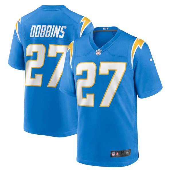 Men's Los Angeles Chargers J.K. Dobbins Powder Blue Team Game Jersey