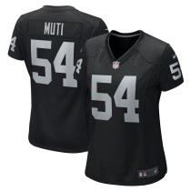 Women's Las Vegas Raiders Netane Muti Black Team Game Jersey