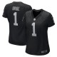 Women's Las Vegas Raiders Number 1 Bride Black Game Jersey