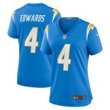 Women's Los Angeles Chargers Gus Edwards Powder Blue Game Jersey