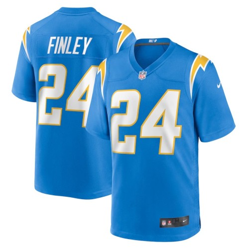 Men's Los Angeles Chargers AJ Finley Powder Blue Team Game Jersey